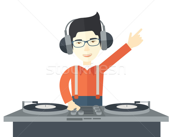 DJ with console. Stock photo © RAStudio