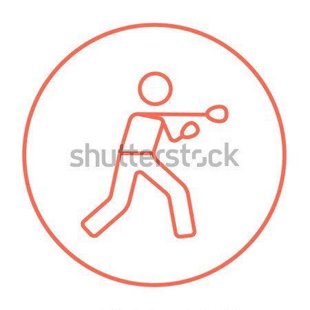 Male boxer line icon. Stock photo © RAStudio