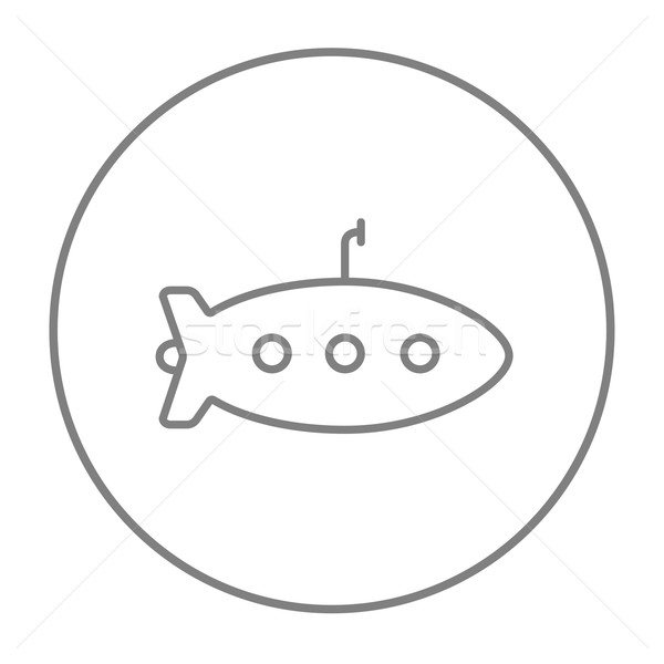 Sous-marin ligne icône web mobiles infographie [[stock_photo]] © RAStudio