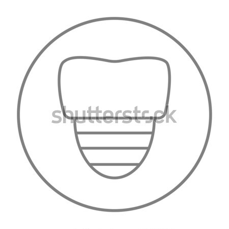 Dinte implant linie icoană colturi web Imagine de stoc © RAStudio