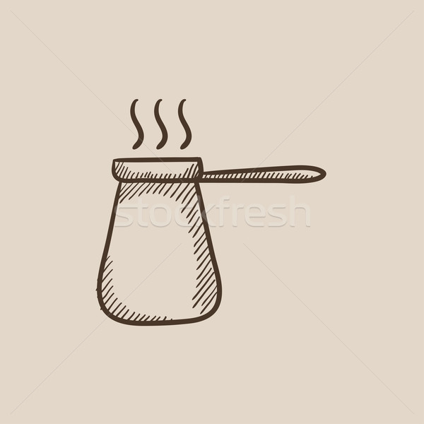 Coffee turk sketch icon. Stock photo © RAStudio