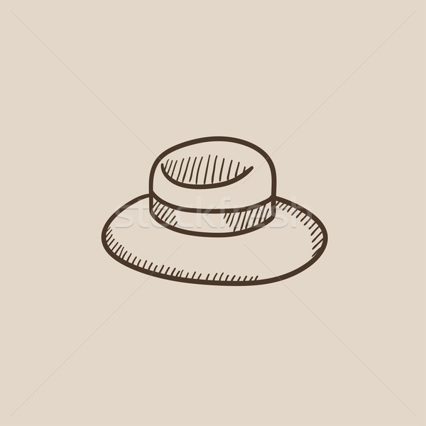 Summer hat sketch icon. Stock photo © RAStudio