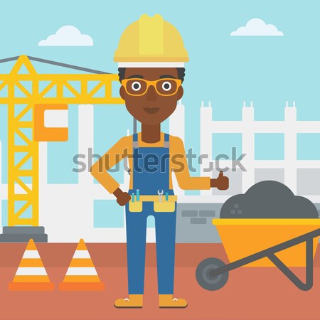 Builder showing thumbs up. Stock photo © RAStudio
