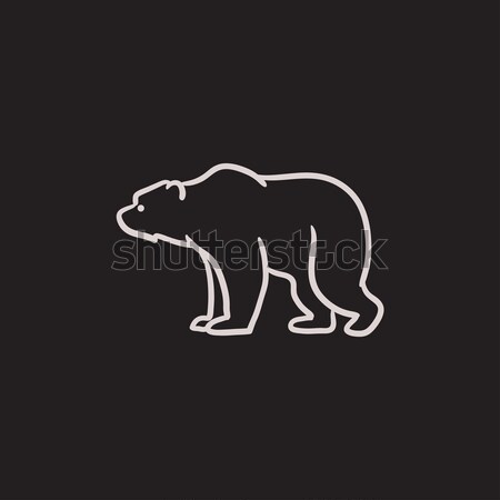 Bear sketch icon. Stock photo © RAStudio