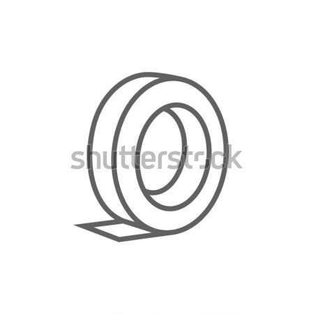 Zsemle ragasztószalag rajz ikon vektor izolált Stock fotó © RAStudio