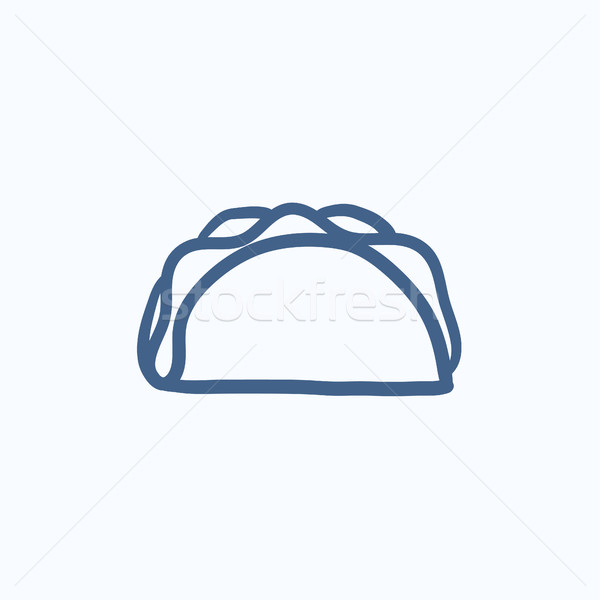 Taco rajz ikon vektor izolált kézzel rajzolt Stock fotó © RAStudio