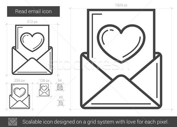 Read email line icon. Stock photo © RAStudio