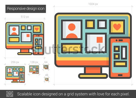 Responsive design line icon. Stock photo © RAStudio