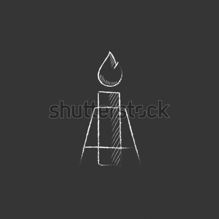 Gas flare sketch icon. Stock photo © RAStudio