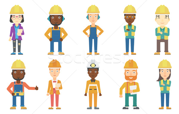 Vecteur professions jeunes constructeur [[stock_photo]] © RAStudio