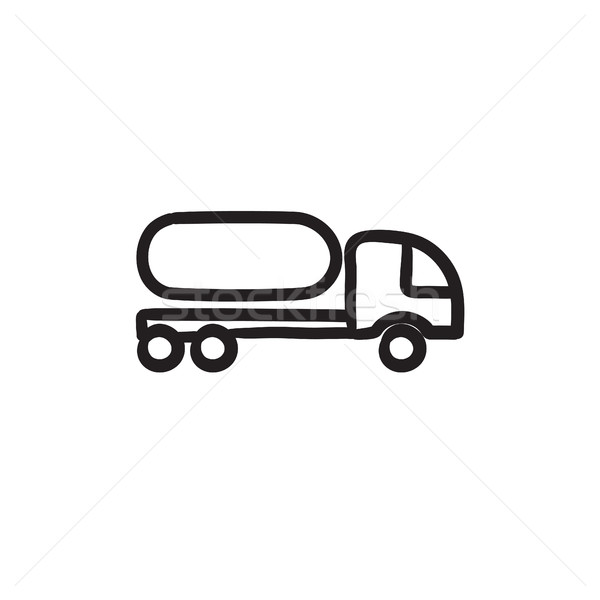 Combustible camión boceto icono vector aislado Foto stock © RAStudio