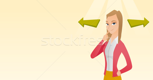 Woman choosing career way or business solution. Stock photo © RAStudio