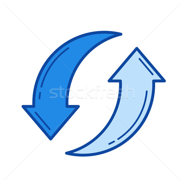 Waste recycling line icon. Stock photo © RAStudio