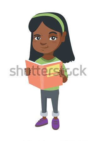 Afryki zdenerwowany dziewczyna książki łzy dziewczynka Zdjęcia stock © RAStudio