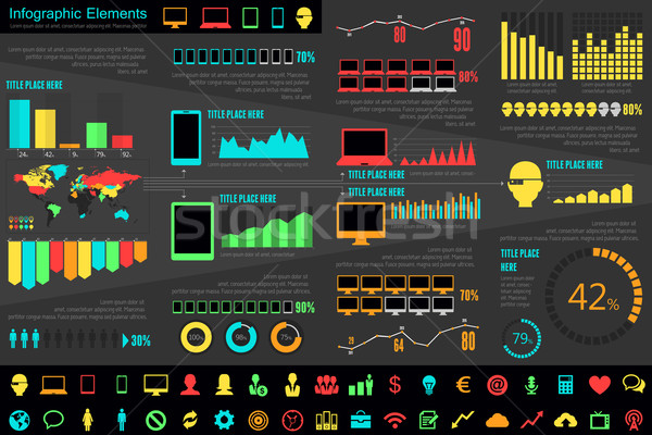 IT Industry Infographic Elements Stock photo © RAStudio