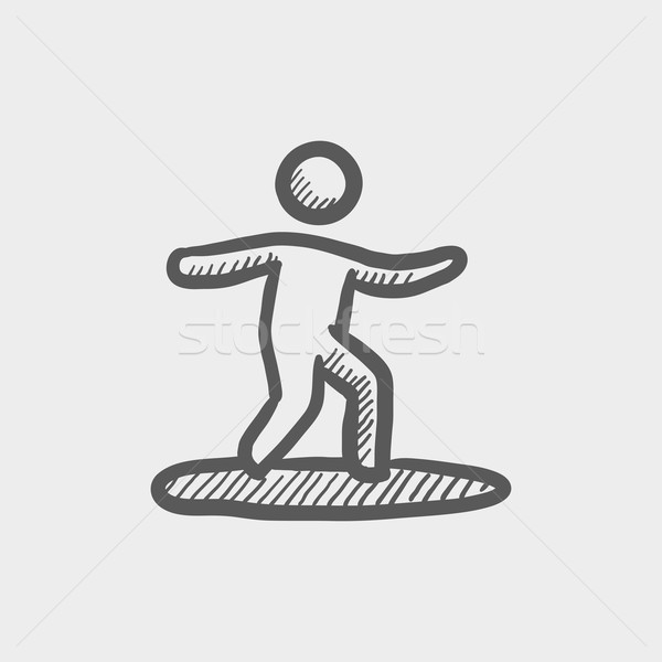 Wakeboarding sketch icon Stock photo © RAStudio