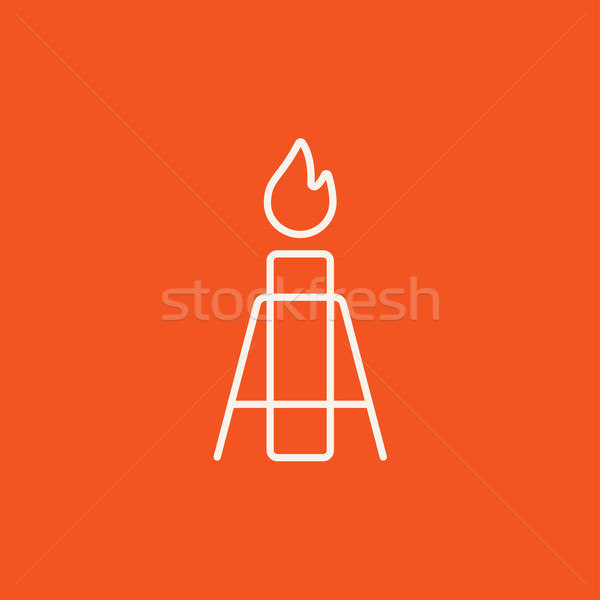 Gas flare line icon. Stock photo © RAStudio