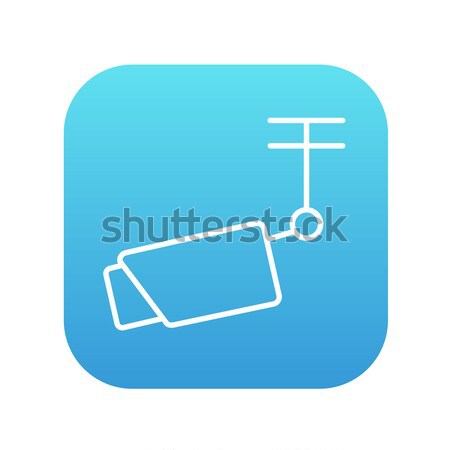 Outdoor surveillance camera line icon. Stock photo © RAStudio