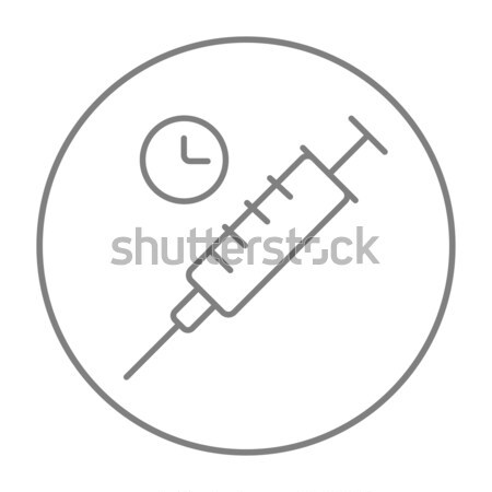 Syringe line icon. Stock photo © RAStudio