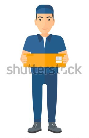 Man delivering box. Stock photo © RAStudio
