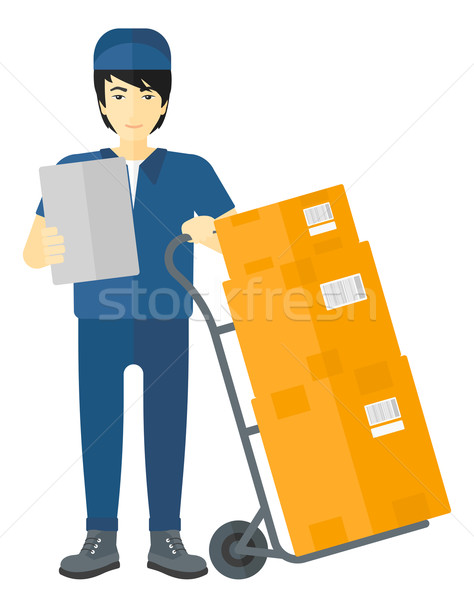 Man delivering boxes. Stock photo © RAStudio