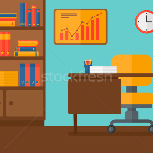 Business kantoor tabel stoel vector ontwerp Stockfoto © RAStudio