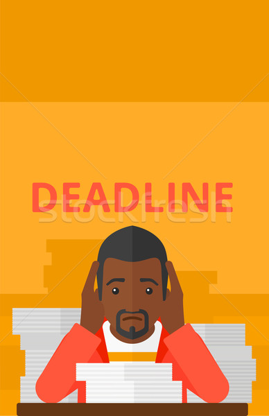 Man having problem with deadline. Stock photo © RAStudio