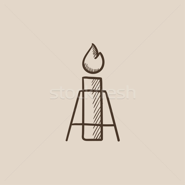 Gas flare sketch icon. Stock photo © RAStudio