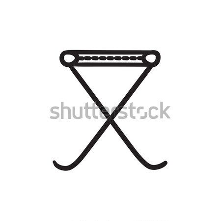 Folding chair sketch icon. Stock photo © RAStudio