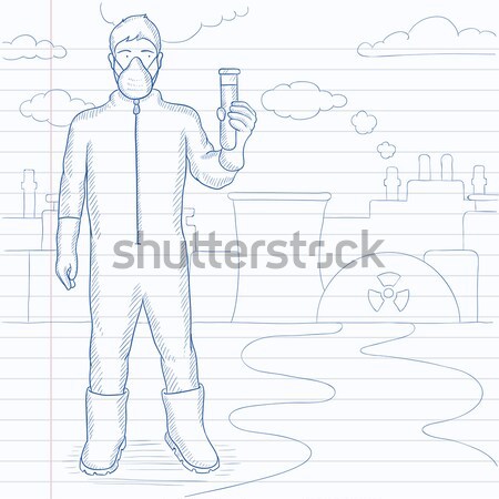 Laboratory assistant with test tube. Stock photo © RAStudio