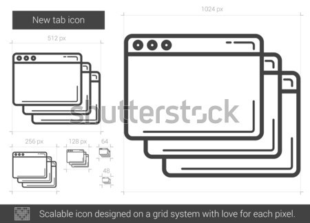 New tab line icon. Stock photo © RAStudio