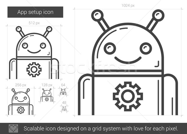 App setup line icon. Stock photo © RAStudio