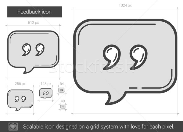 Feedback línea icono vector aislado blanco Foto stock © RAStudio