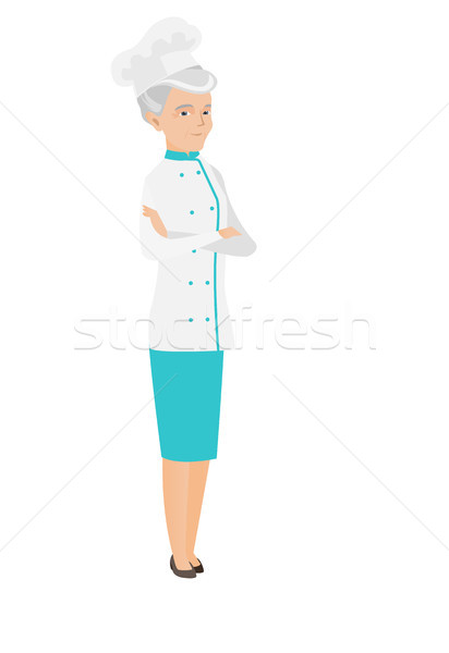 Senior caucasian confident chef cook. Stock photo © RAStudio