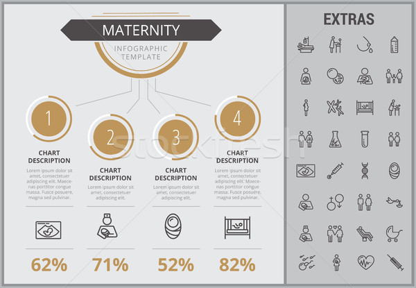 Maternity infographic template, elements and icons Stock photo © RAStudio