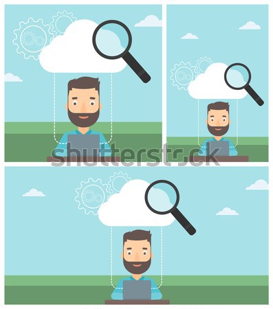 Cloud computing technology vector illustration. Stock photo © RAStudio