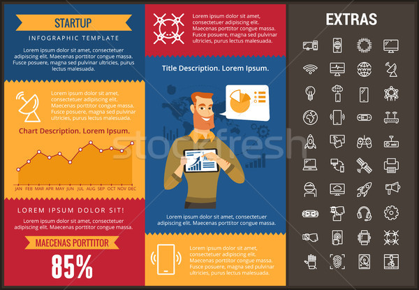 Avvio infografica modello elementi icone personalizzabile Foto d'archivio © RAStudio