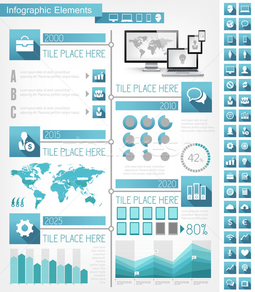 IT Industry Infographic Elements Stock photo © RAStudio