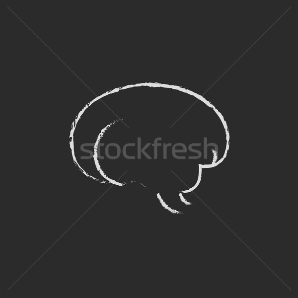 Brain icon drawn in chalk. Stock photo © RAStudio