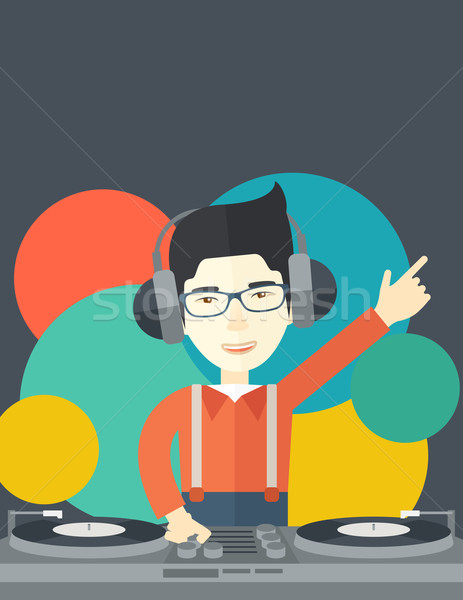DJ with console. Stock photo © RAStudio