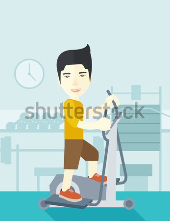 Man making exercises. Stock photo © RAStudio
