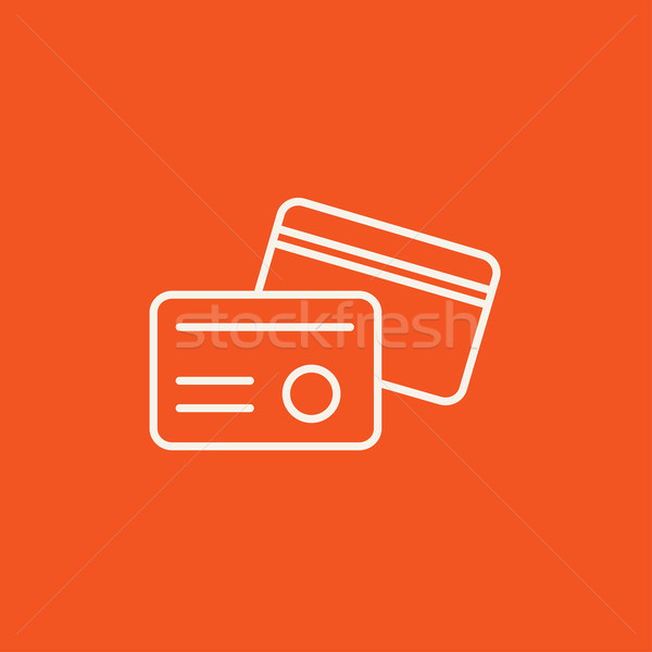 Identificación tarjeta línea icono web móviles Foto stock © RAStudio