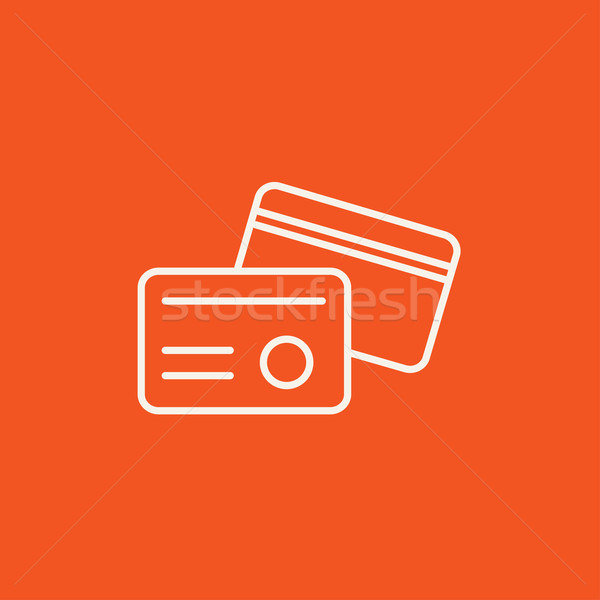 Identificazione carta line icona web mobile Foto d'archivio © RAStudio