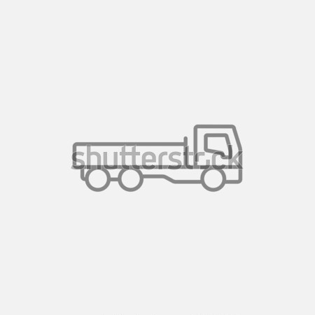 Stock photo: Dump truck line icon.