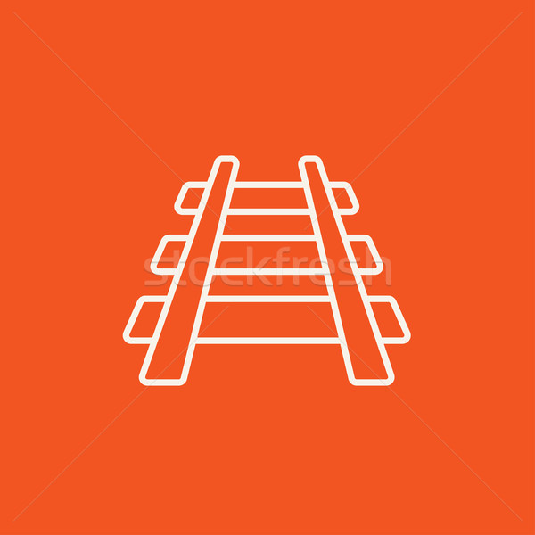 Stock photo: Railway track line icon.