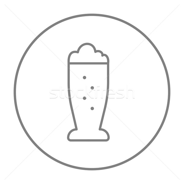 Glass of beer line icon. Stock photo © RAStudio