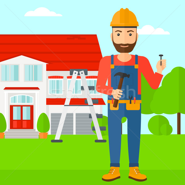 Cheerful repairer engineer. Stock photo © RAStudio