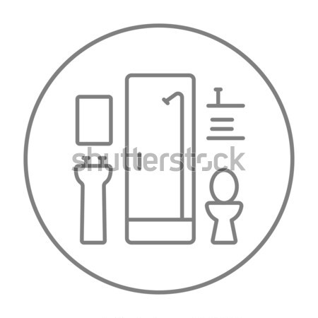 Bathroom line icon. Stock photo © RAStudio