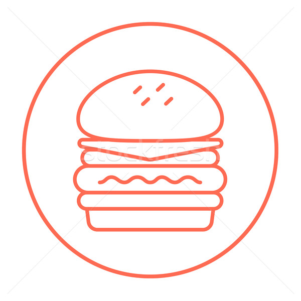 Double burger line icon. Stock photo © RAStudio