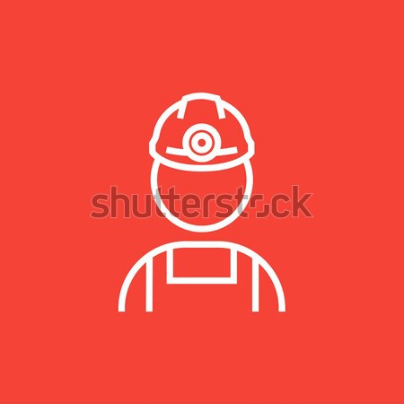 Coal miner line icon. Stock photo © RAStudio